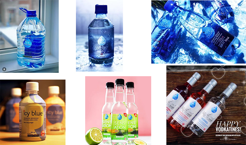 Канадская вода в бутылках