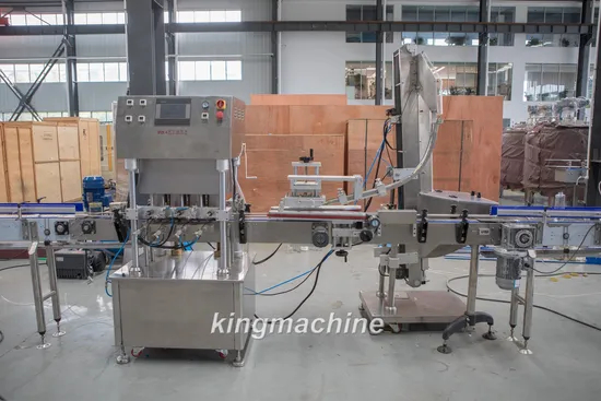 Автоматическая прямая стеклянная бутылка с помощью машины для крышки трубки с помощью машины для покрытия трубки